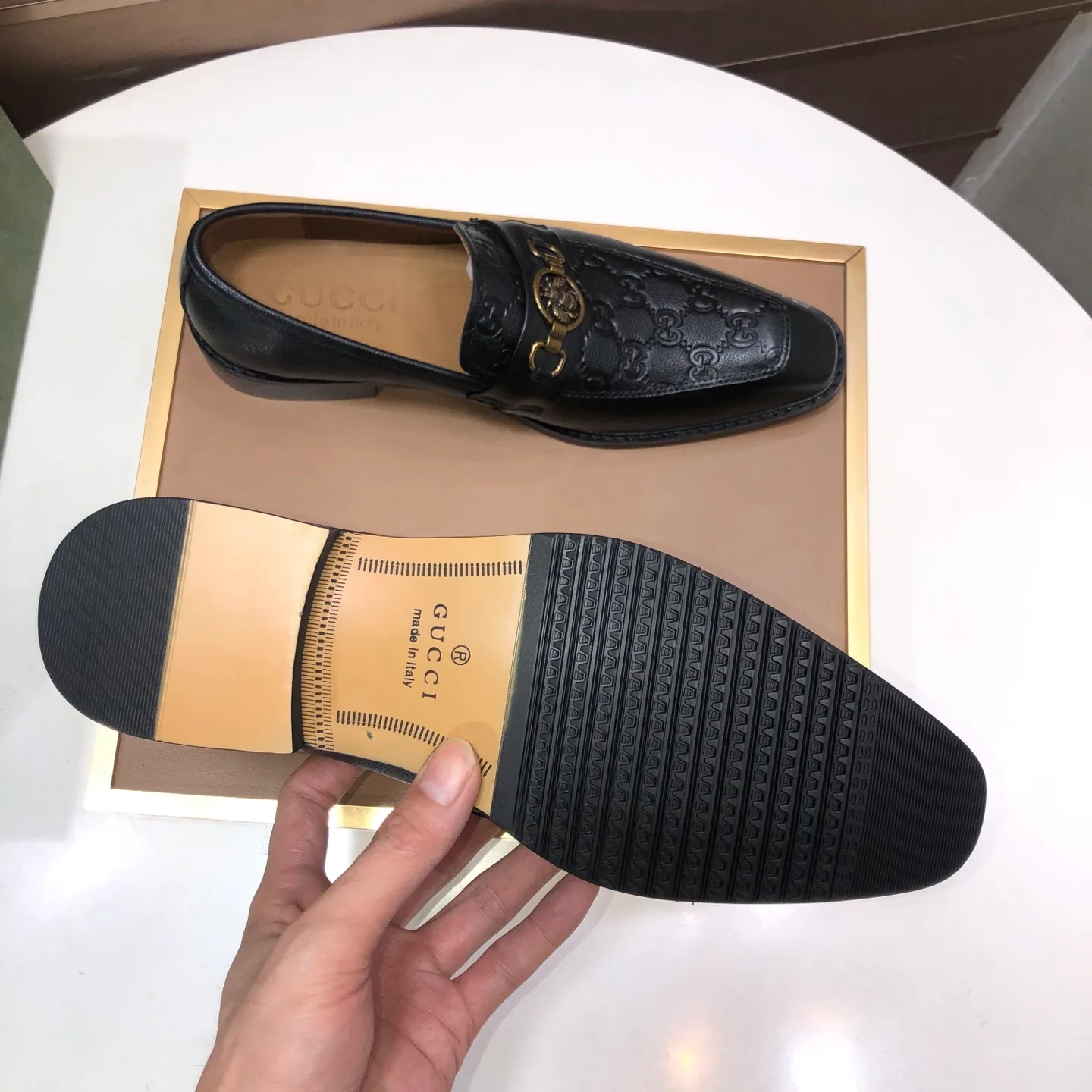 Men's men's shoes💰460💰【GUCCI】 (Niuli) new style🍀Gucci* - top version Gucci new leather shoes! It is made of imported original materials and has a comfortable first layer of cowhide lining! Original wear-resistant rubber outsole! High quality products! Code number 38-45 (45 customized)
